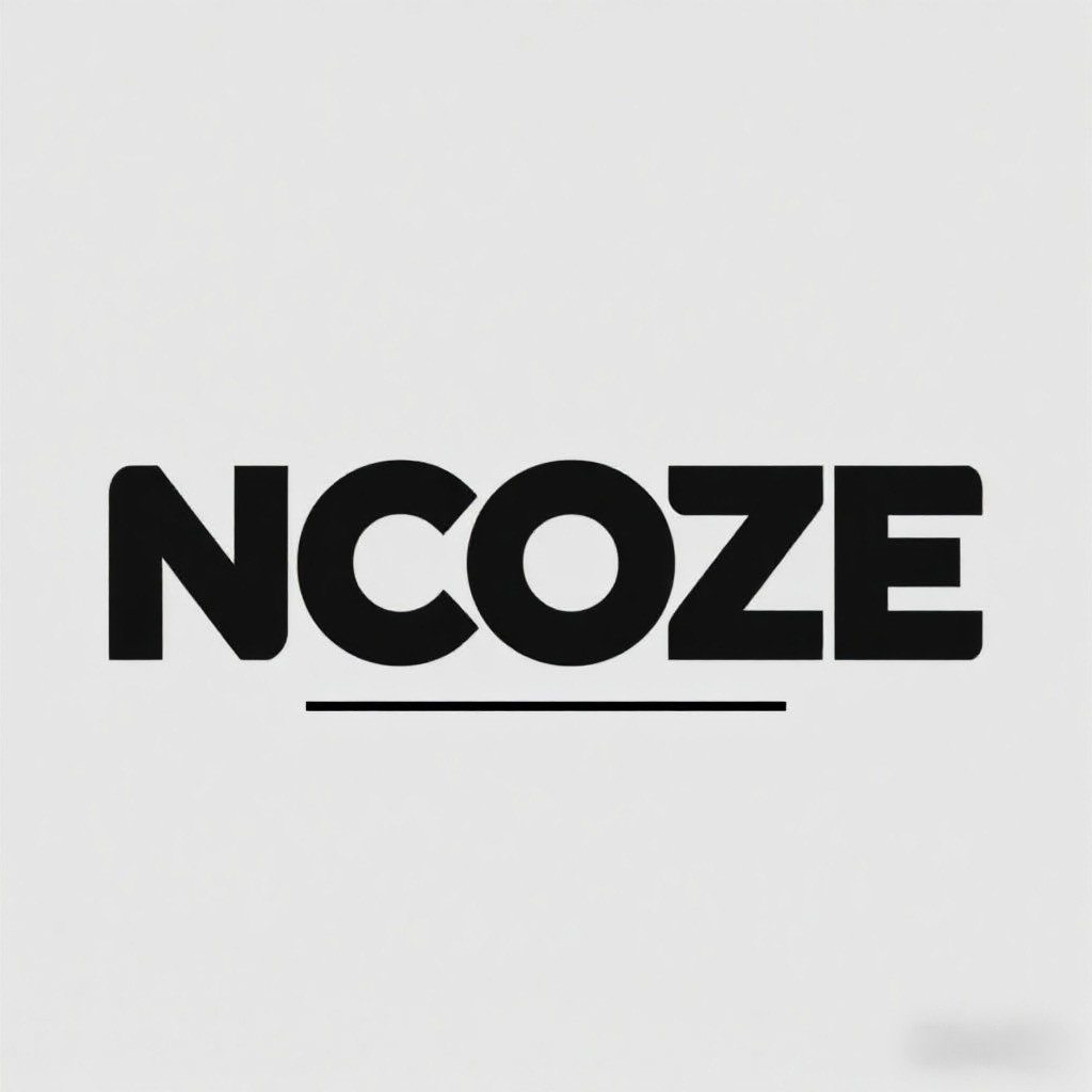 NCOZE logo with calming 3D sticker collection for adults